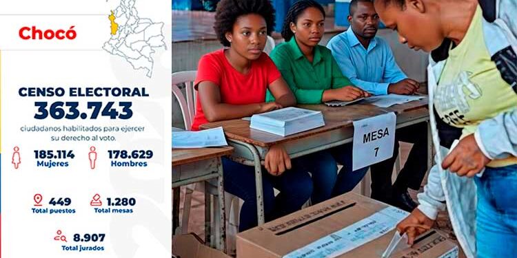 Chocó: 363.743 votantes para Cámara, Senado y consultas presidenciales