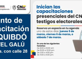 Inician capacitaciones presenciales del CNE a testigos electorales en Quibdó