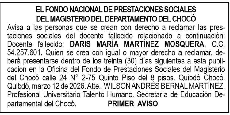 Edicto Chocó