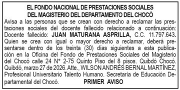 Edicto Quibdó Chocó