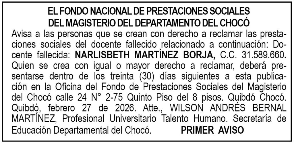 Edicto Choc&oacute;