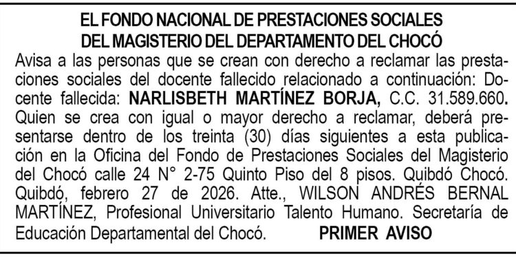 Edicto Chocó