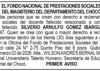 Edicto Istmina Chocó