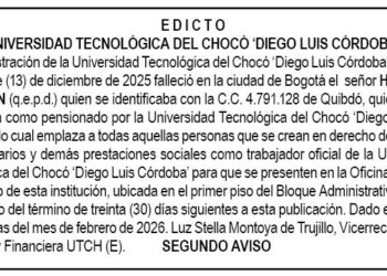 Edicto UTCH Chocó