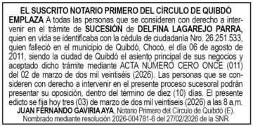 Edicto Chocó