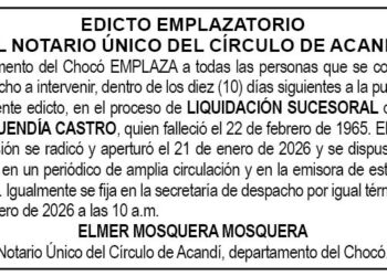 Edicto Acandí Chocó