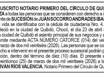 Quibdó edicto Chocó