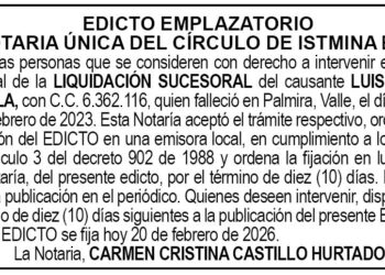 Edicto Istmina Chocó