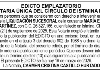 Edicto Istmina Chocó
