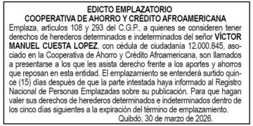 Edicto Chocó