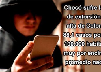Chocó sufre la tasa de extorsión más alta de Colombia