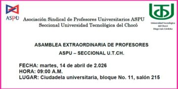Aspu Chocó UTCH asamblea profesores