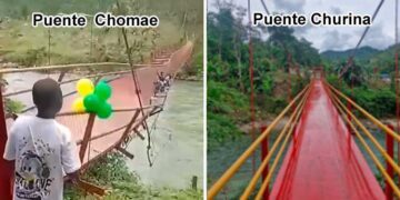 Bagadó: cuando se inauguraba el puente Churina falló el puente Chomae