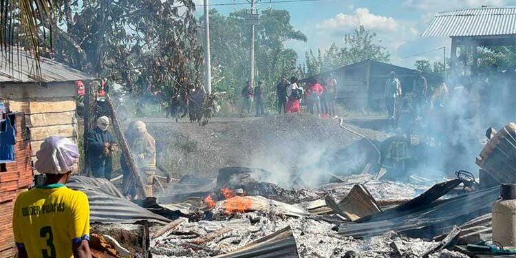 Bajirá: Incendio en el corregimiento Campo Alegre
