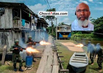 Bajo Baudó, Chocó: combates y confinamiento en Puerto Bolívar, río Docampadó
