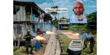 Bajo Baudó, Chocó: combates y confinamiento en Puerto Bolívar, río Docampadó