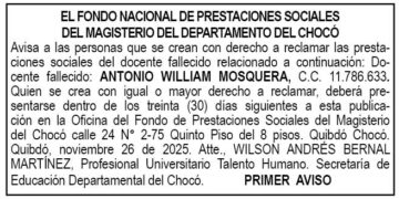 Edicto Chocó