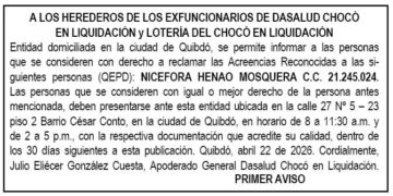Edicto Dasalud Chocó