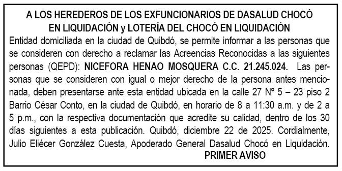Edicto Dasalud Choc&oacute;