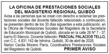 Edicto Quibdó Chocó