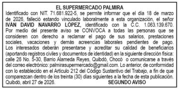 Edicto Quibdó Chocó