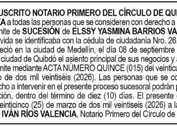 Edicto Quibdó Chocó