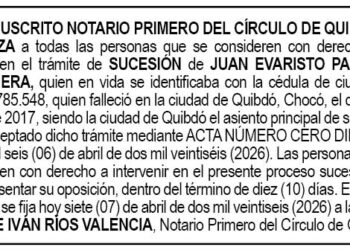 Edicto Quibdó Chocó