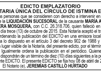 Edicto Istmina Chocó