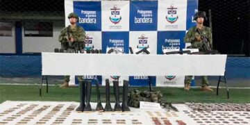 Juradó, Chocó: hallan depósito del Clan del Golfo con cuatro fusiles y casi 3.000 cartuchos