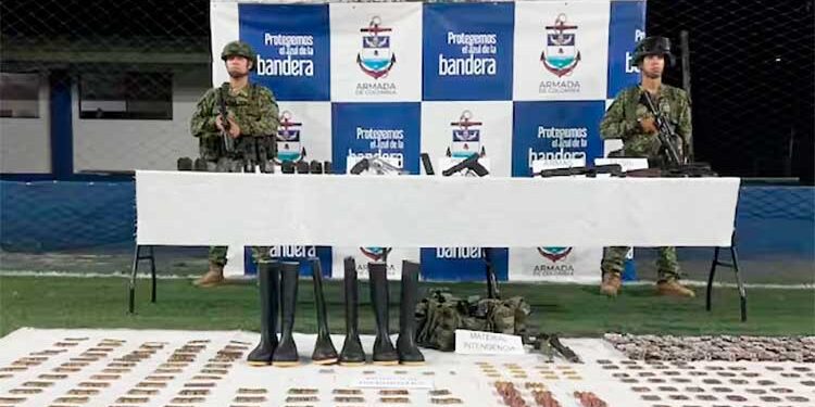 Juradó, Chocó: hallan depósito del Clan del Golfo con cuatro fusiles y casi 3.000 cartuchos