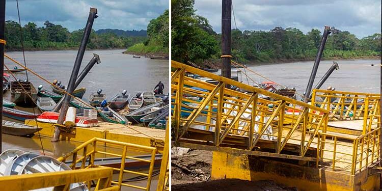 Medio Baudó: prohíben uso del muelle de Puerto Meluk por graves daños en su estructura