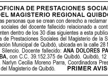 Edicto Quibdó Chocó