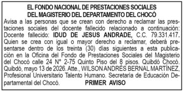 Edicto Chocó