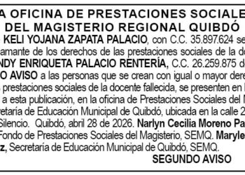 Edicto Quibdó Chocó