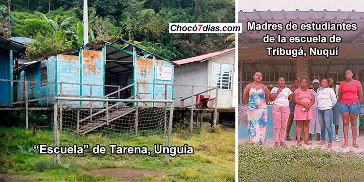 Protestas por falta de docentes y escuelas caídas en Nuquí y Unguía