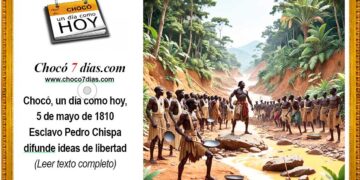 Chocó, un día como hoy, 5 de mayo de 1810 Esclavo Pedro Chispa difunde ideas de libertad