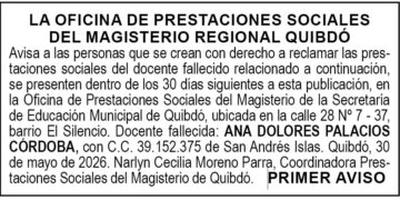 Edicto Quibdó Chocó