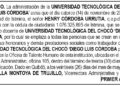 Edicto UTCH Chocó