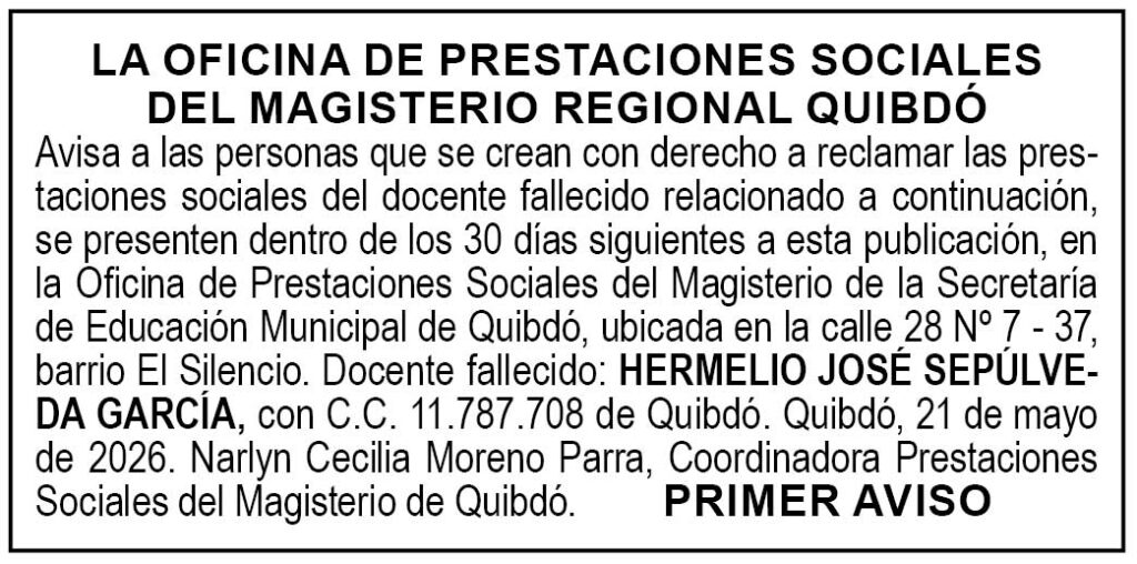 Edicto Choc&oacute;
