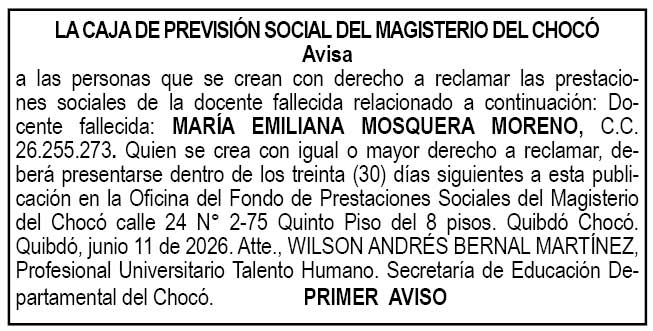 Edicto Chocó