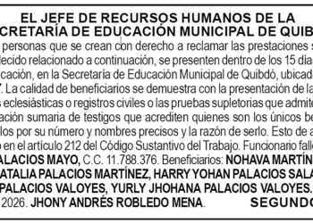 Edicto Quibdó Chocó