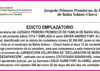 Edicto Bahía Solano Chocó