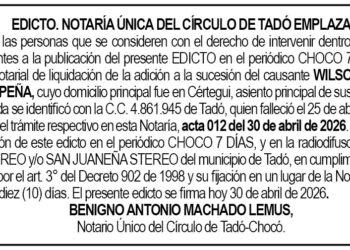 Edicto Tadó Chocó