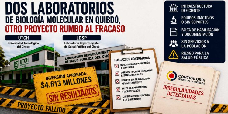 Chocó: Dos laboratorios de biología molecular en Quibdó, otro proyecto rumbo al fracaso