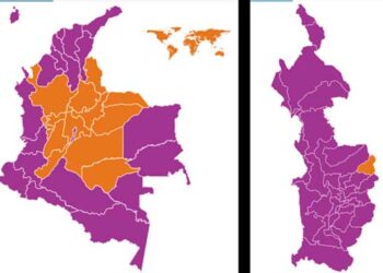 *Mapas electorales de Colombia y el Chocó, balotaje presidencial del 21 de junio de 2026. Imágenes: Registraduría Nacional del Estado Civil.