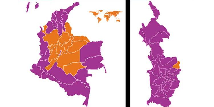 *Mapas electorales de Colombia y el Chocó, balotaje presidencial del 21 de junio de 2026. Imágenes: Registraduría Nacional del Estado Civil.
