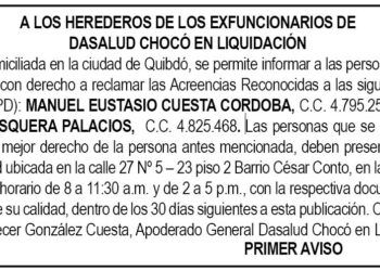 Edicto Dasalud Chocó