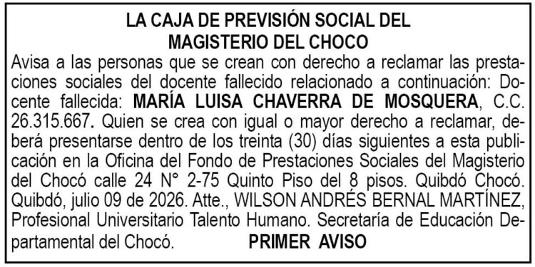 Edicto Chocó
