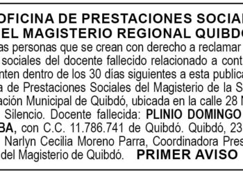 Edicto Quibdó Chocó