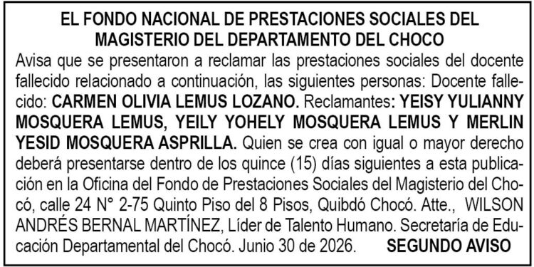 Edicto Chocó